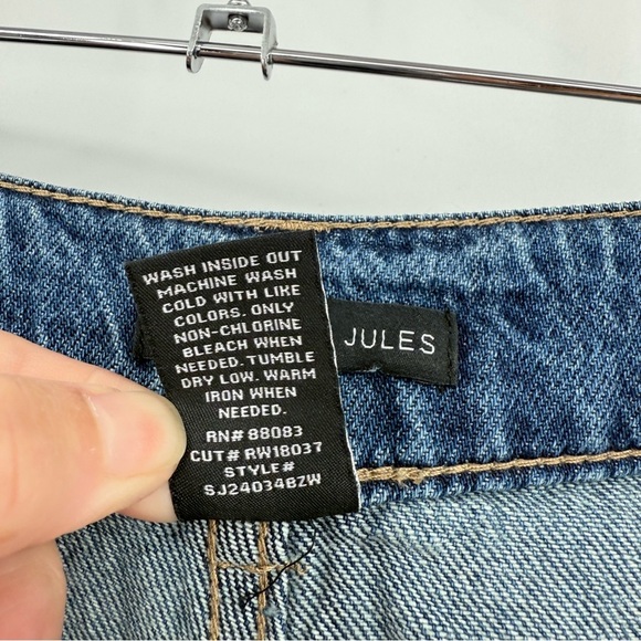 Sincerely Jules Low Rise Pleated Skort Denim Shorts Size 11/30 - Picture 9 of 11